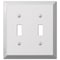 Amerelle Wall Plate, Number of Gangs: 2 Steel, Polished Chrome Finish, Light Gray 161TT - alternate 2